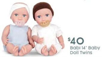 Target Babi 14' Baby Doll Twins offer