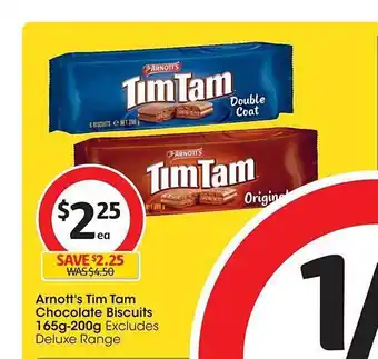 Coles Arnott's tim tam chocolate biscuits offer