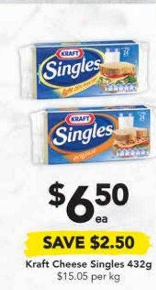 Drakes Kraft cheese singles offer