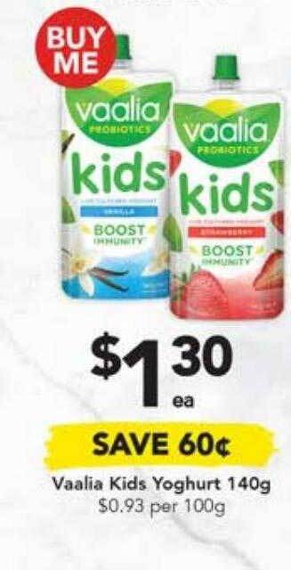 Drakes Vaalia kids yoghurt offer