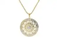 Bevilles Jewellery Yellow Pave Crystal Star Necklace in Stainless Steel offer