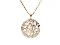 Bevilles Jewellery Rose Pave Crystal Star Necklace in Stainless Steel offer
