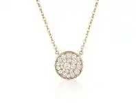 Bevilles Jewellery Georgini Mosaic Disc Rose Gold Necklace offer