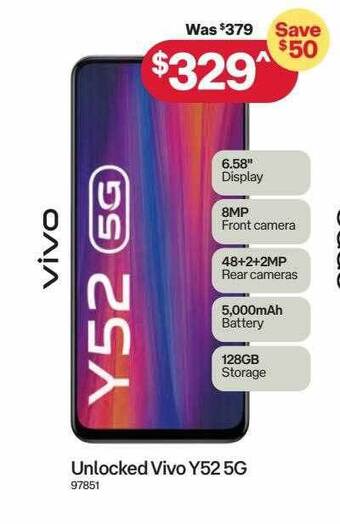 Australia Post Unlocked vivo y52 5g offer