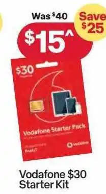 Australia Post Vodafone $30 starter kit offer