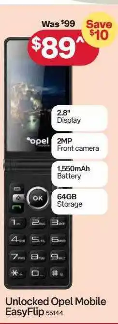 Australia Post Unlocked opel mobile easy flip offer