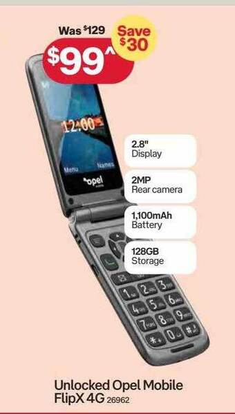 Australia Post Unlocked opel mobile flipx 4g offer