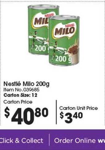 Campbells Wholesale Nestlé milo offer