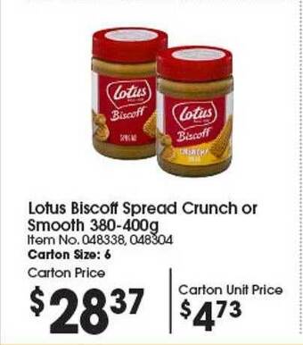 Lotus biscoff spread crunch or smooth