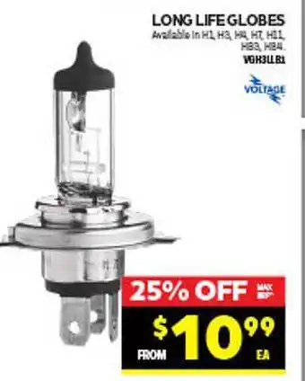 Autopro Long life globes voltage offer