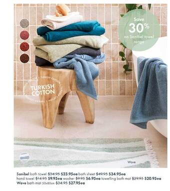 Pillow Talk Sanibel bath towel offer