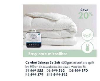 Pillow Talk Comfort science so soft offer