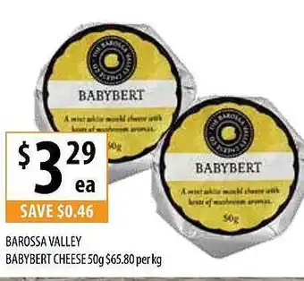 Supabarn Barossa valley babybert cheese offer