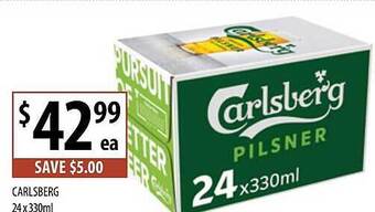 Supabarn Carlsberg 24 x 330ml offer