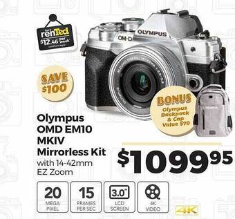 Teds Cameras Olympus omd em10 mkiv mirrorless kit offer