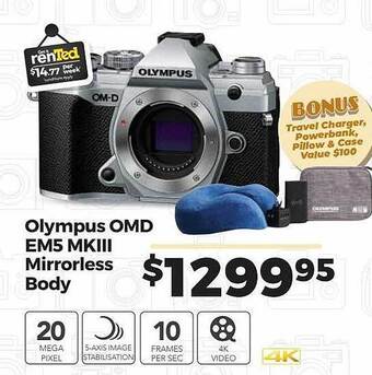 Teds Cameras Olympus omd em5 mkiii mirrorless body offer