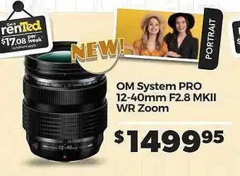 Teds Cameras Om system pro 12-40mm f2.8mkii wr zoom offer