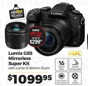 Teds Cameras Lumix g85 mirrorless super kit offer