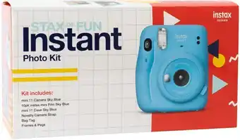 Officeworks Fujifilm instax mini 11 photo kit - sky blue offer