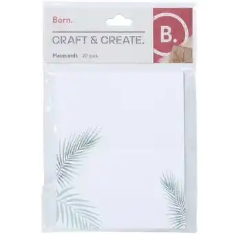 Officeworks Born 20 pack placecards - botanical offer