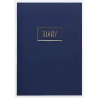 Officeworks Otto a5 day to page undated diary - navy offer