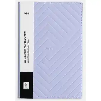 Officeworks Keji a5 2023 week to view embossed diary - purple offer