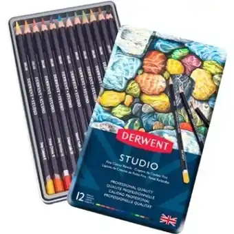 Officeworks Derwent 12 pack coloured pencils offer