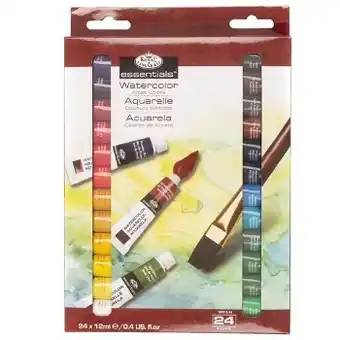 Officeworks Royal & langnickel 24 pack paint 12ml watercolour offer