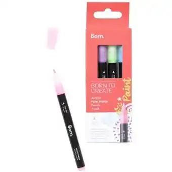 Officeworks Born acrylic paint marker 4 pack offer
