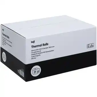 Officeworks Keji 24 pack thermal rolls offer