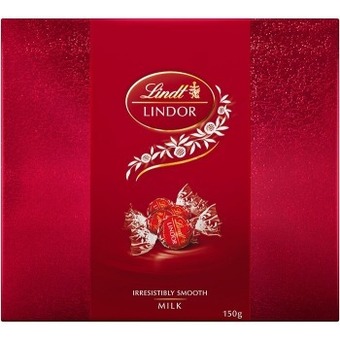 BIG W Lindt lindor milk chocolate box 150g offer