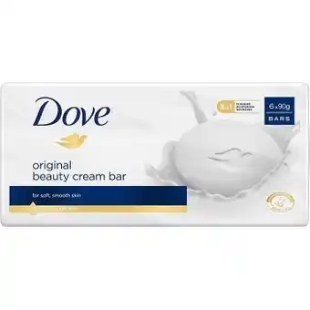BIG W Dove beauty cream original bar soap 6 x 90g offer