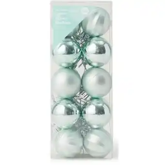 BIG W Fantastical joy christmas 40mm bauble 20 pack - green offer