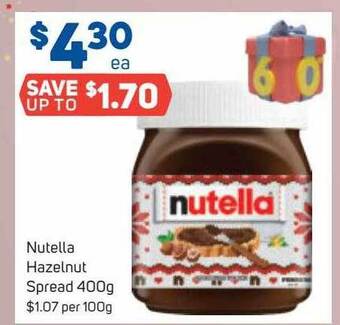 Foodland Nutella hazelnut spread offer