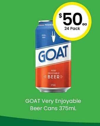 The Bottle O Goat very enjoyable beer cans offer