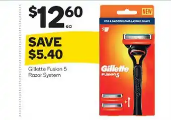 Woolworths Gillette fusion 5 razor system offer