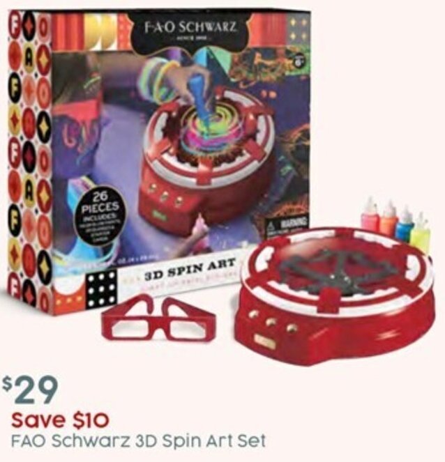 FAO Schwarz 3D Spin Art Set offer at Target