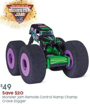 Target Monster Jam Remote Control Ramp Champ Grave Digger offer