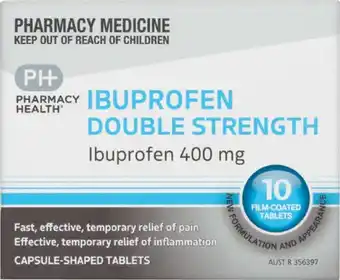 Pharmacy Best Buys Pharmacy health ibuprofen double strength 10 tablets offer