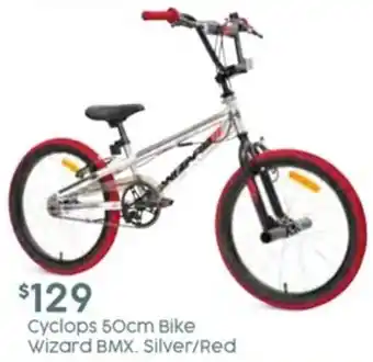 Target Cyclops 50cm Bike Wizard BMX. Silver/Red offer