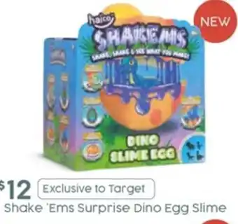 Target Shake 'Ems Surprise Dino Egg Slime offer