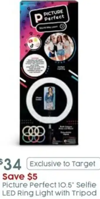Target Picture Perfect 10.5" Selfie LED Ring Light With Tripod offer