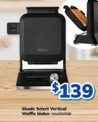 Bi-Rite Sunbeam shade select vertical waffle maker offer