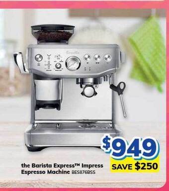 Bi-Rite Breville the barista express impress espresso machine offer