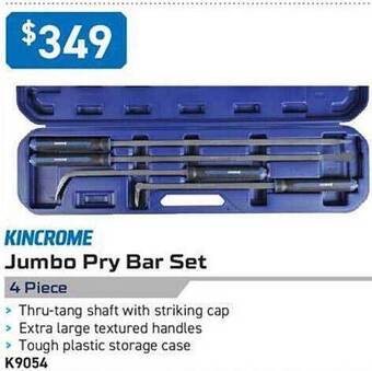 Kincrome Kincrome jumbo pry bar set 4 piece offer