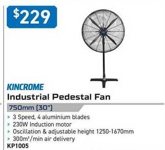 Kincrome industrial pedestal fan