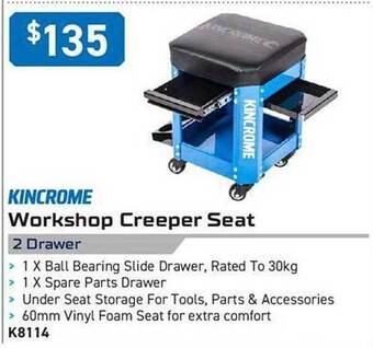 Kincrome workshop creeper seat