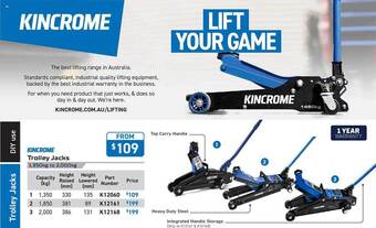 Kincrome trolley jacks
