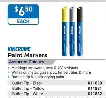 Kincrome paint markers