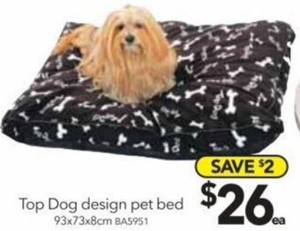 Cheap as Chips Top Dog Design Pet Bed offer